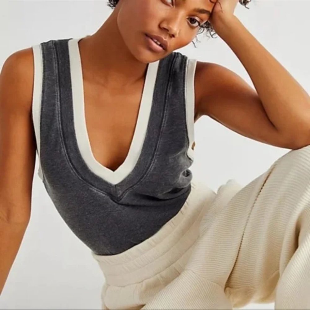 Free People Cozy Cool Girly Bodysuit